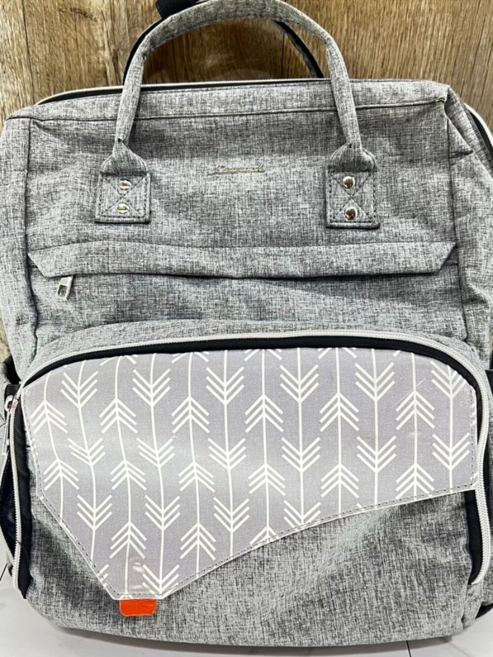 NWT LoveVook Laptop Backpack Travel Carry On Back to School Gray Diaper Bag 15"